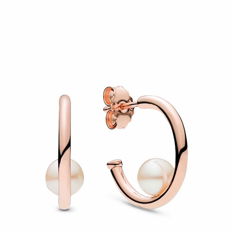 Pandora Rose™ Contemporary Pearls Hoop Earrings Egypt ZB1328705